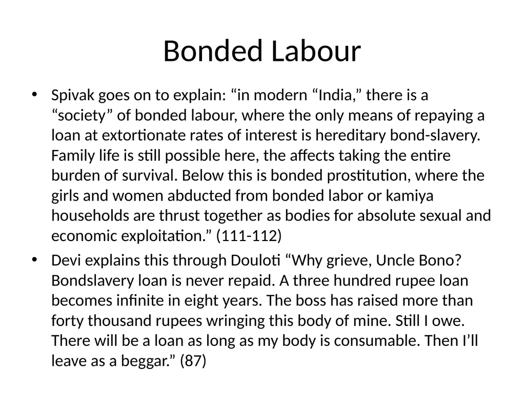 Subalternity, Solidarity and Experience Week 1: - slide 10 of 15