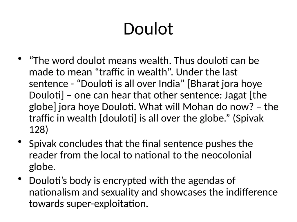 Subalternity, Solidarity and Experience Week 1: - slide 14 of 15