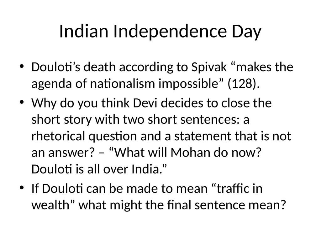 Subalternity, Solidarity and Experience Week 1: - slide 13 of 15