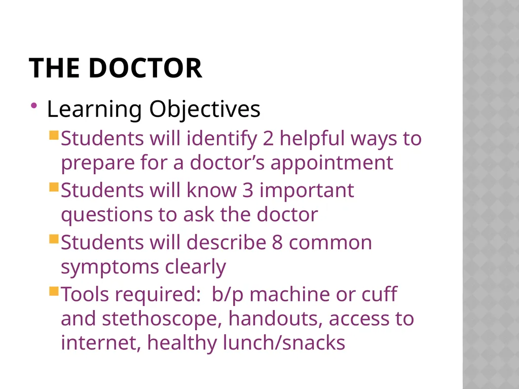 Staying Healthy An English Learner’s guide to - slide 12 of 34