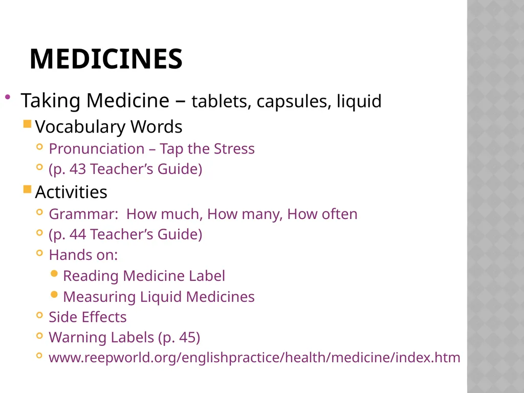 Staying Healthy An English Learner’s guide to - slide 26 of 34