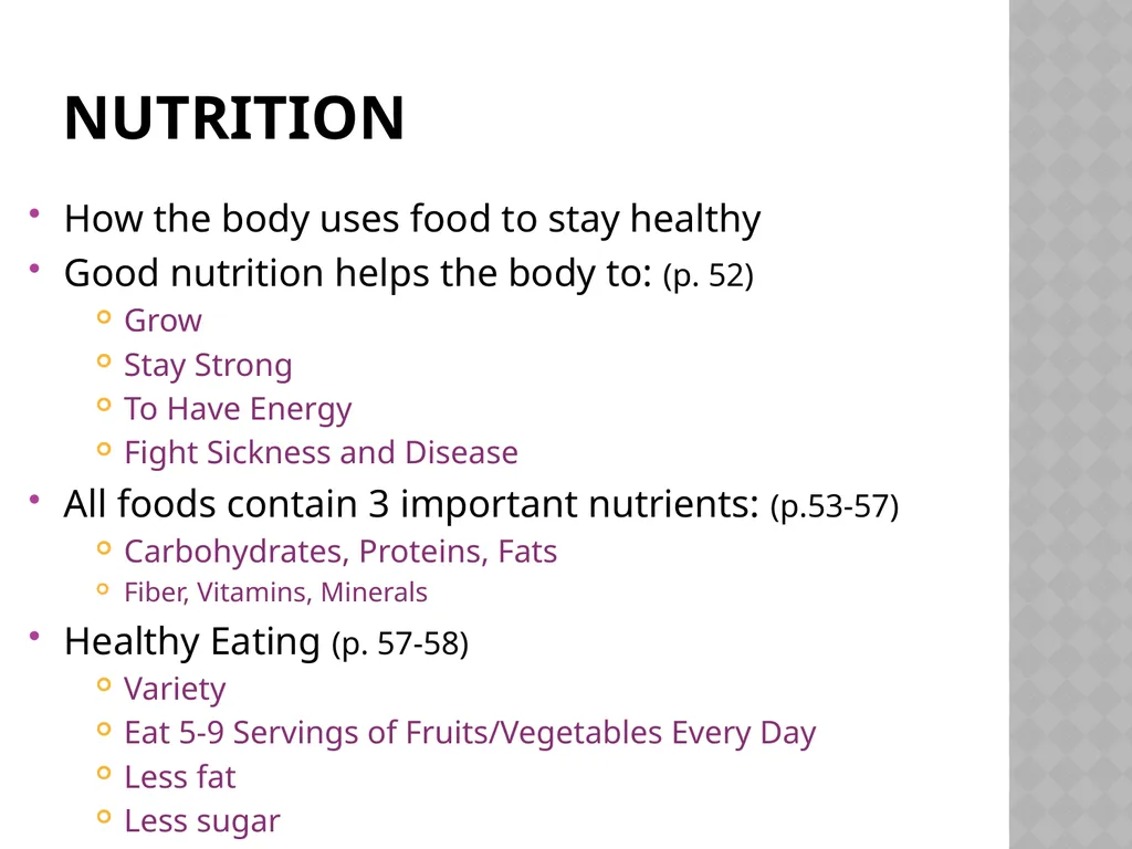 Staying Healthy An English Learner’s guide to - slide 31 of 34