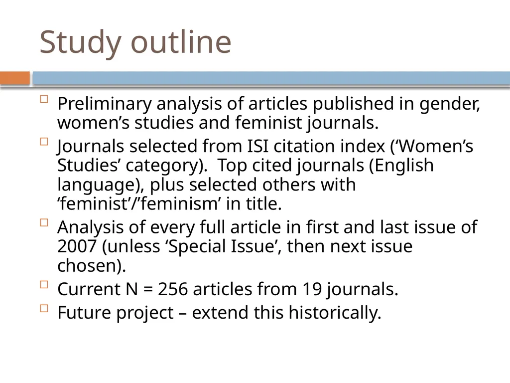 Do feminists use quantitative methods? a Content - slide 2 of 10