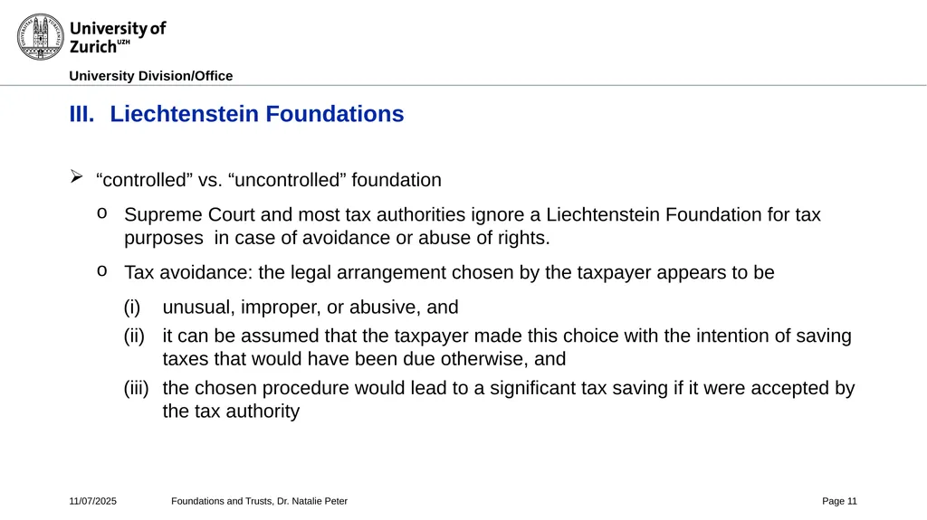 Foundations and Trusts Block 3 – Part II Spring - slide 11 of 61