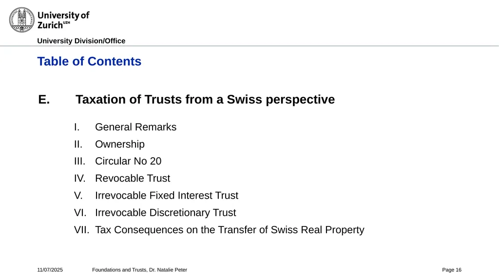 Foundations and Trusts Block 3 – Part II Spring - slide 16 of 61