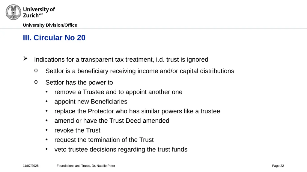 Foundations and Trusts Block 3 – Part II Spring - slide 22 of 61