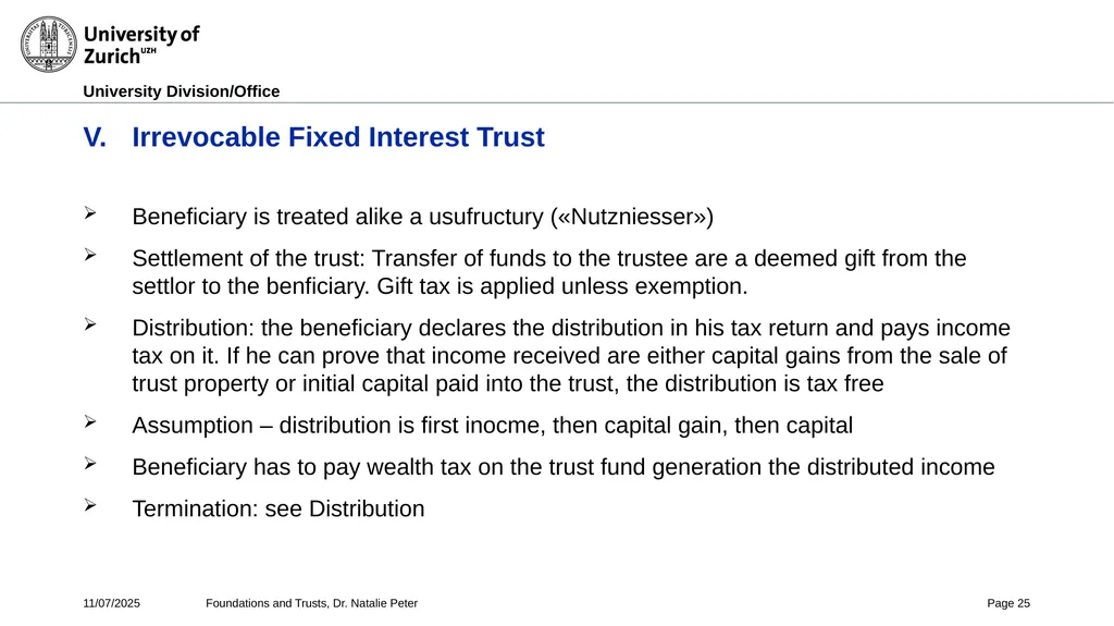 Foundations and Trusts Block 3 – Part II Spring - slide 25 of 61