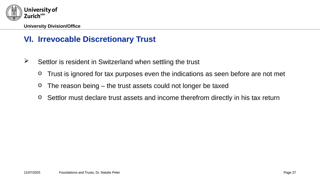 Foundations and Trusts Block 3 – Part II Spring - slide 27 of 61