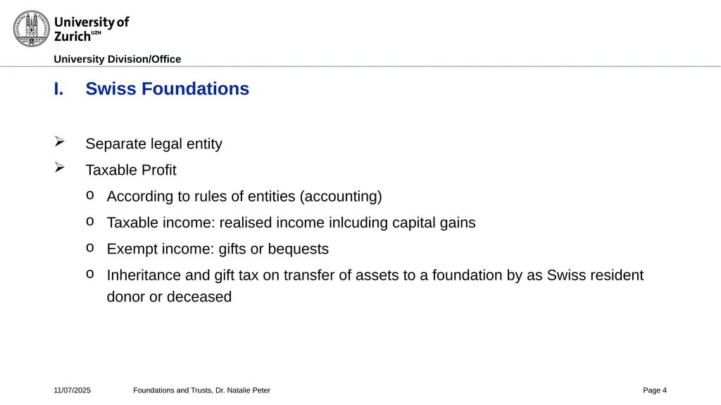 Foundations and Trusts Block 3 – Part II Spring - slide 4 of 61