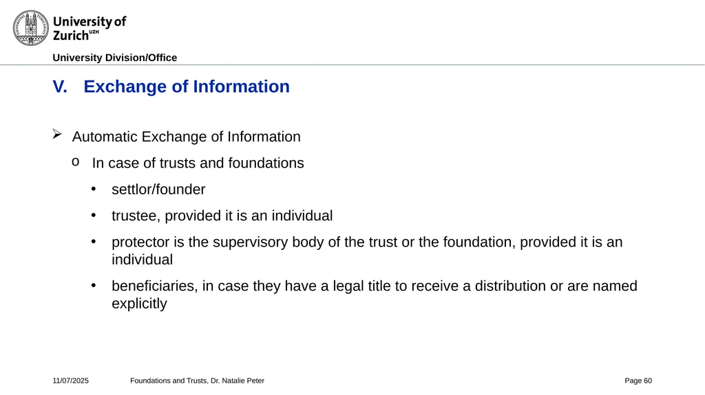 Foundations and Trusts Block 3 – Part II Spring - slide 60 of 61