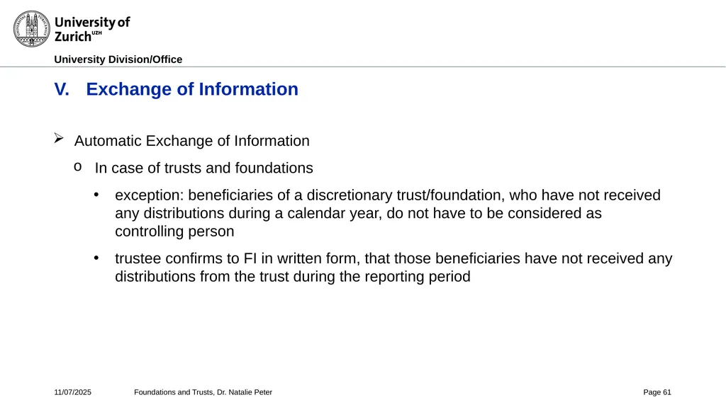 Foundations and Trusts Block 3 – Part II Spring - slide 61 of 61