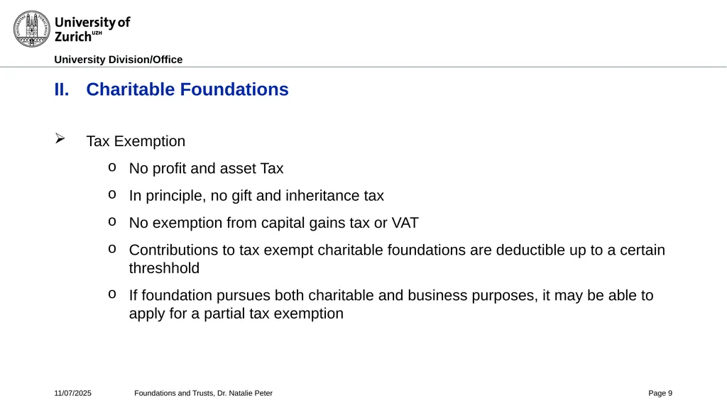 Foundations and Trusts Block 3 – Part II Spring - slide 9 of 61