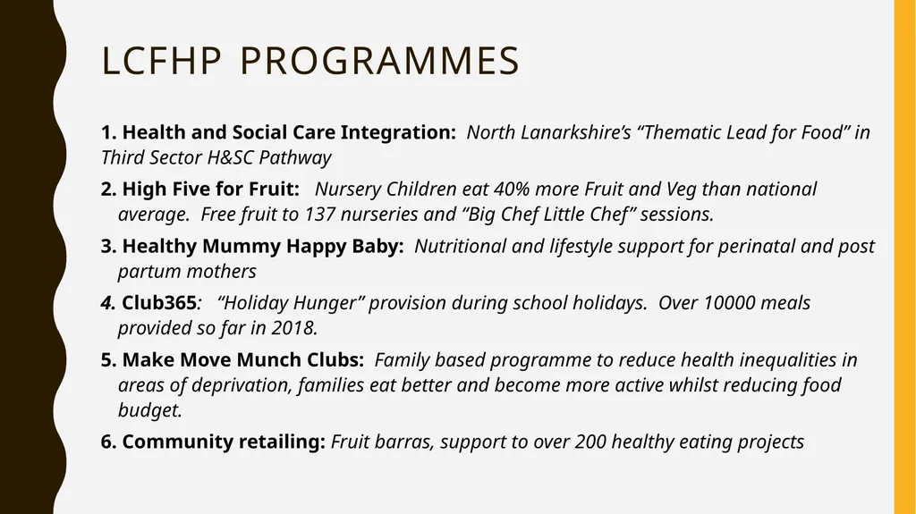 Lanarkshire community food & health partnership - slide 5 of 32