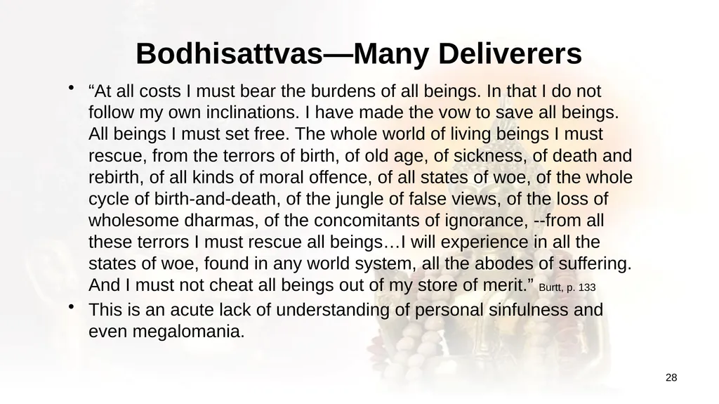 An Introduction to Buddhism Jim Sutherland, PhD, - slide 28 of 50