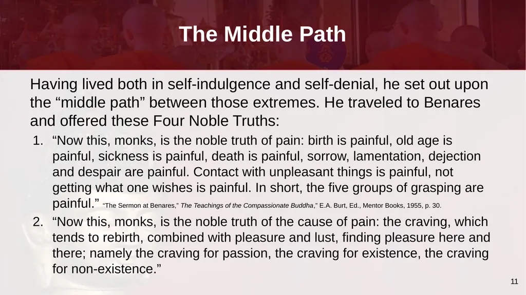 An Introduction to Buddhism Jim Sutherland, PhD, - slide 11 of 50