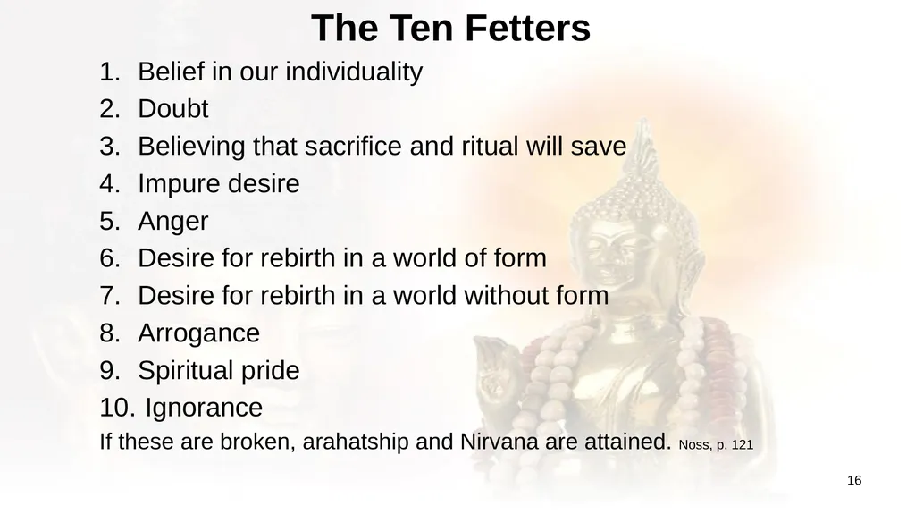 An Introduction to Buddhism Jim Sutherland, PhD, - slide 16 of 50