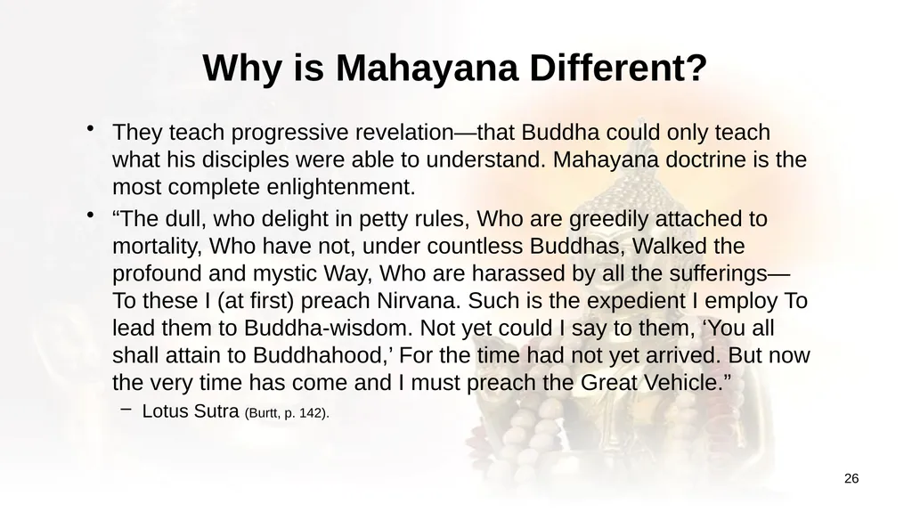An Introduction to Buddhism Jim Sutherland, PhD, - slide 26 of 50
