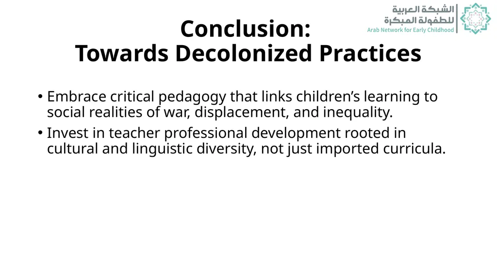 Decolonizing Early Childhood Education Practices - slide 27 of 38