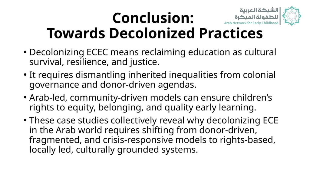 Decolonizing Early Childhood Education Practices - slide 26 of 38