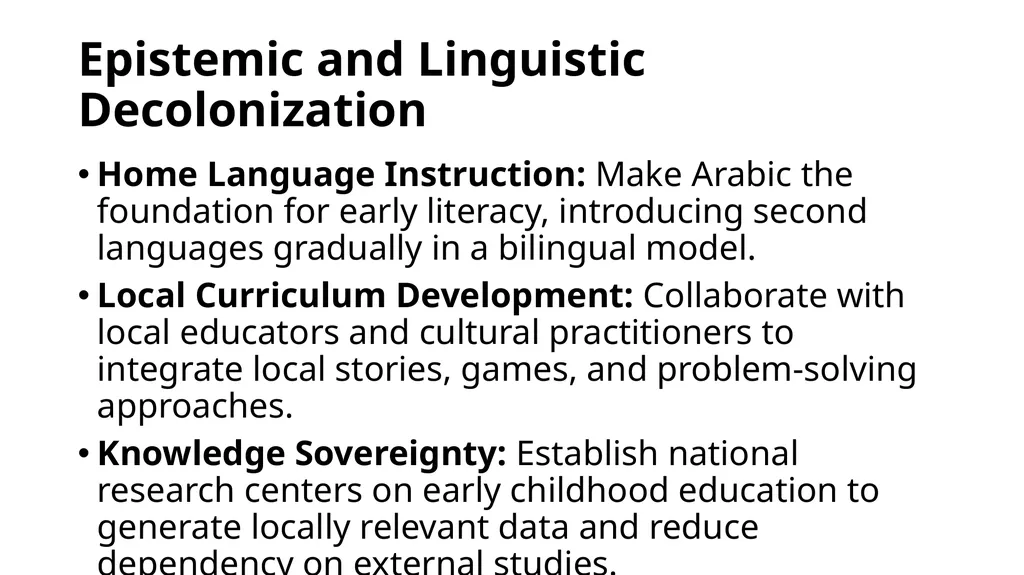 Decolonizing Early Childhood Education Practices - slide 31 of 38