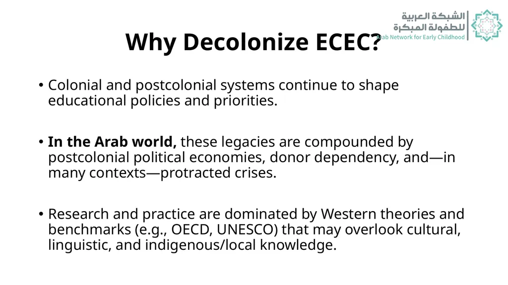 Decolonizing Early Childhood Education Practices - slide 6 of 38