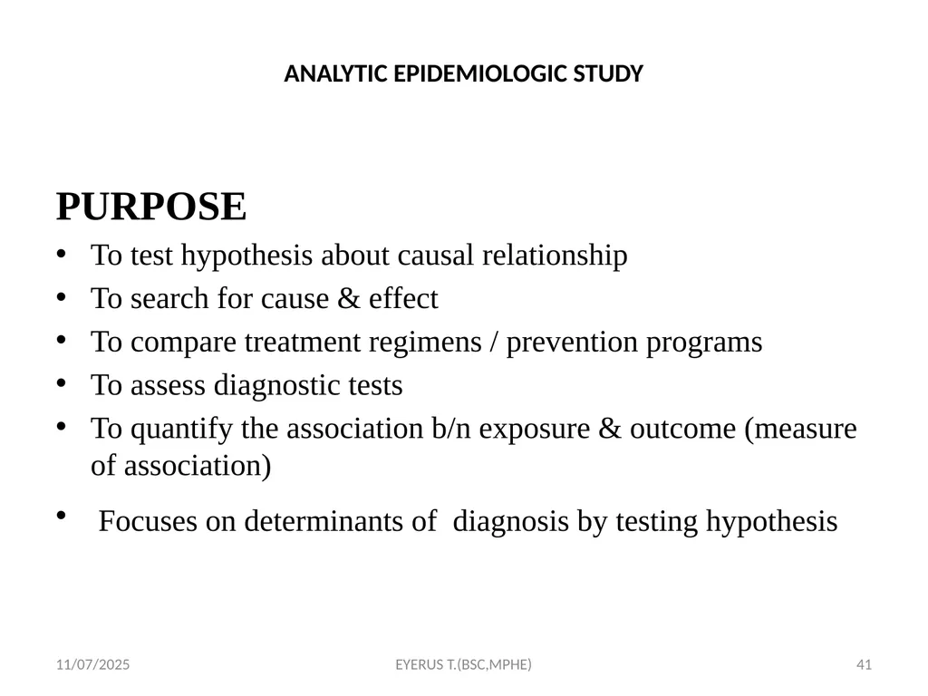 Epidemiological study designs 5/17/2020 EYERUS - slide 41 of 232