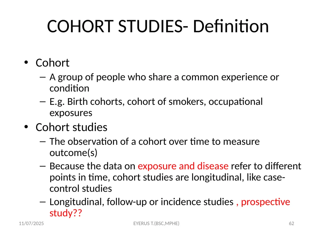 Epidemiological study designs 5/17/2020 EYERUS - slide 62 of 232