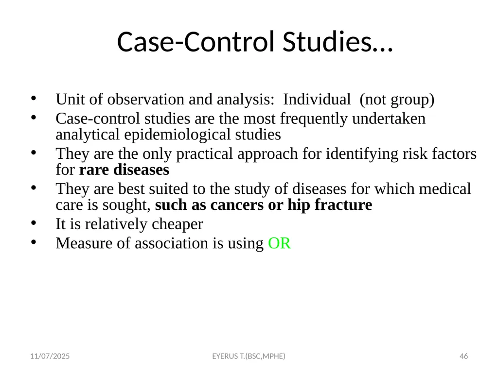 Epidemiological study designs 5/17/2020 EYERUS - slide 46 of 232