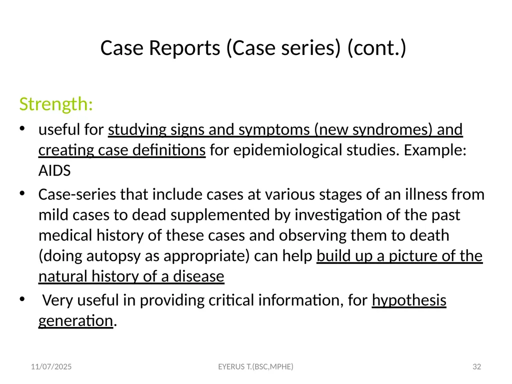 Epidemiological study designs 5/17/2020 EYERUS - slide 32 of 232