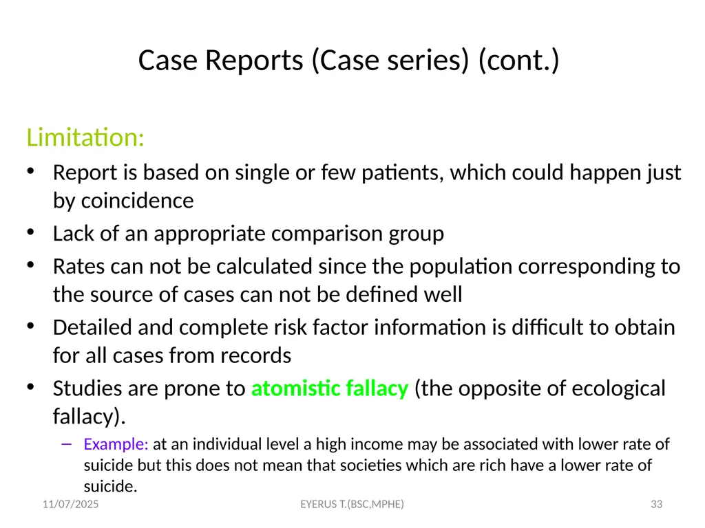 Epidemiological study designs 5/17/2020 EYERUS - slide 33 of 232