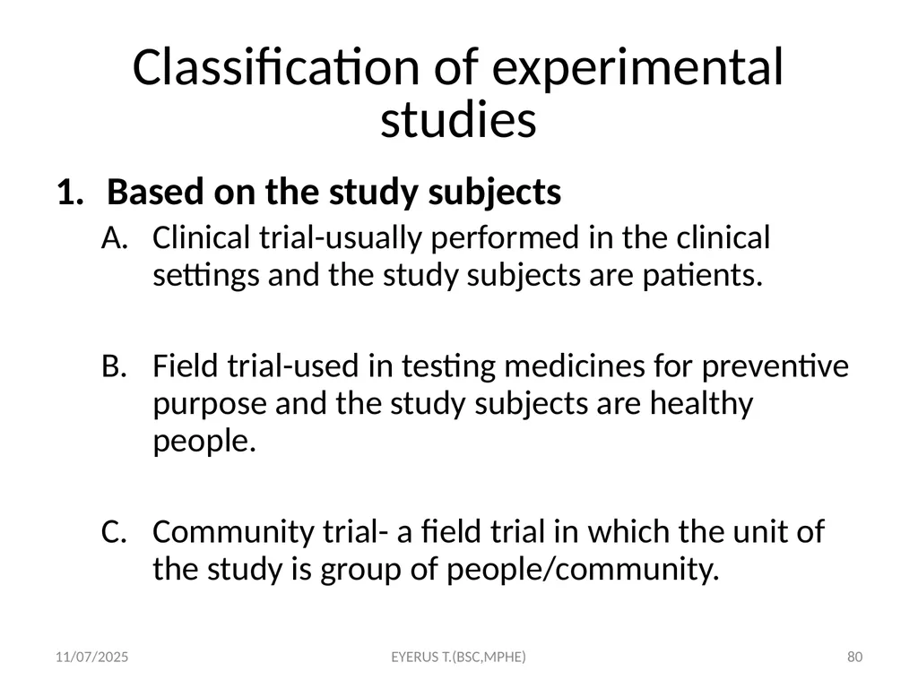 Epidemiological study designs 5/17/2020 EYERUS - slide 80 of 232
