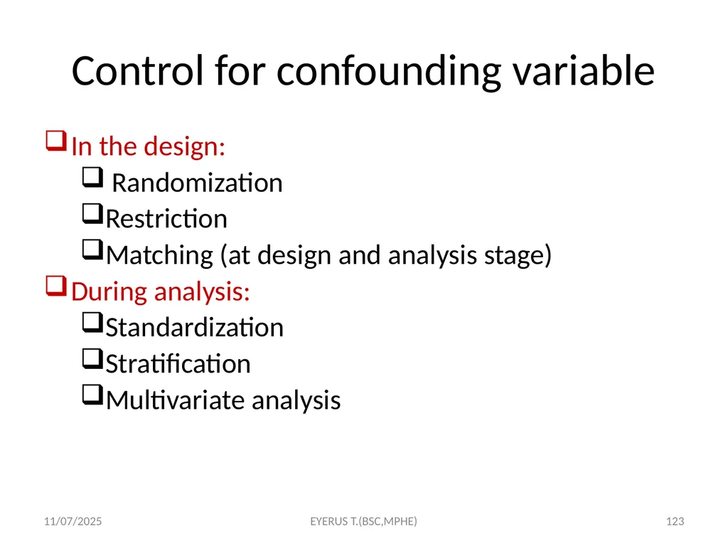 Epidemiological study designs 5/17/2020 EYERUS - slide 123 of 232