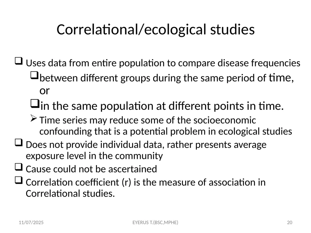 Epidemiological study designs 5/17/2020 EYERUS - slide 20 of 232