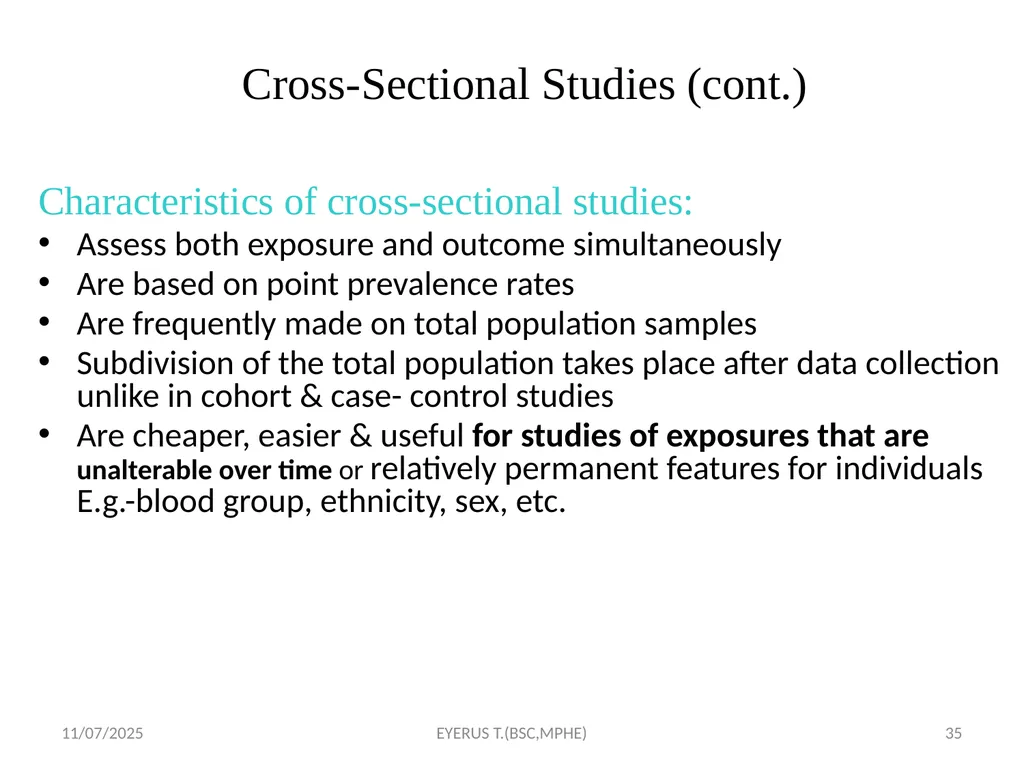 Epidemiological study designs 5/17/2020 EYERUS - slide 35 of 232
