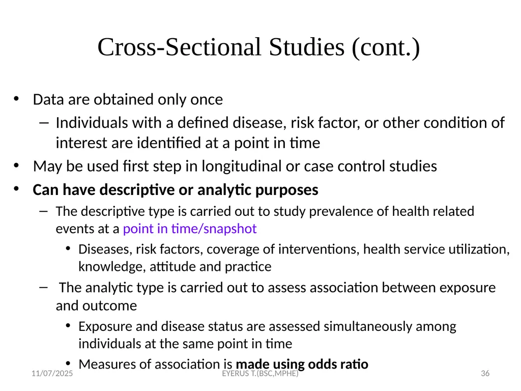 Epidemiological study designs 5/17/2020 EYERUS - slide 36 of 232