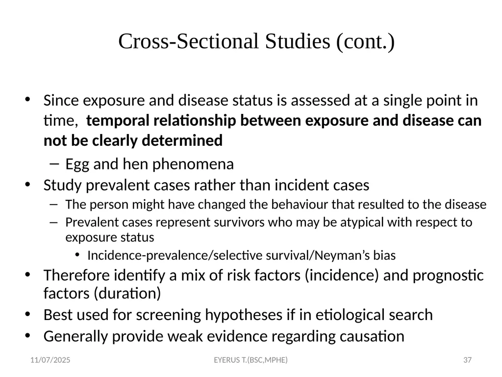 Epidemiological study designs 5/17/2020 EYERUS - slide 37 of 232