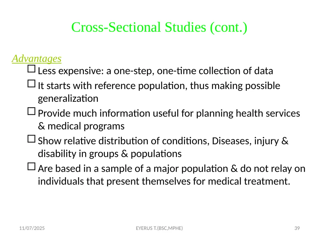 Epidemiological study designs 5/17/2020 EYERUS - slide 39 of 232