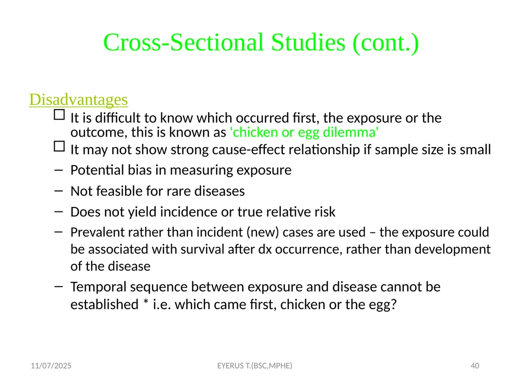 Epidemiological study designs 5/17/2020 EYERUS - slide 40 of 232