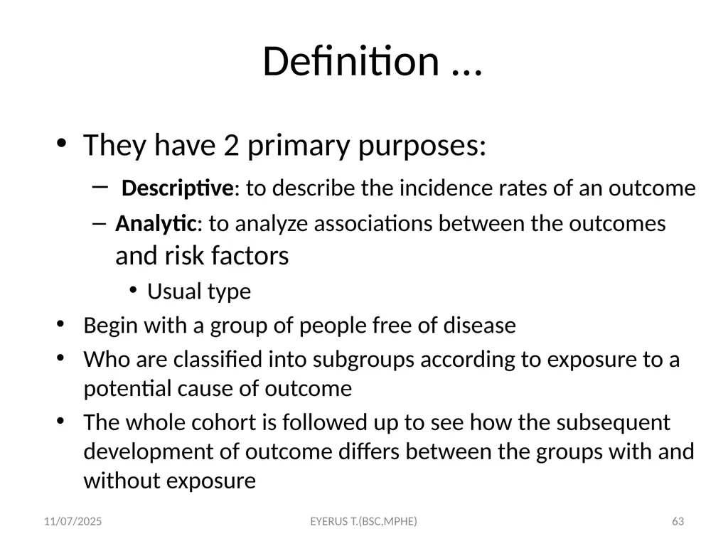 Epidemiological study designs 5/17/2020 EYERUS - slide 63 of 232