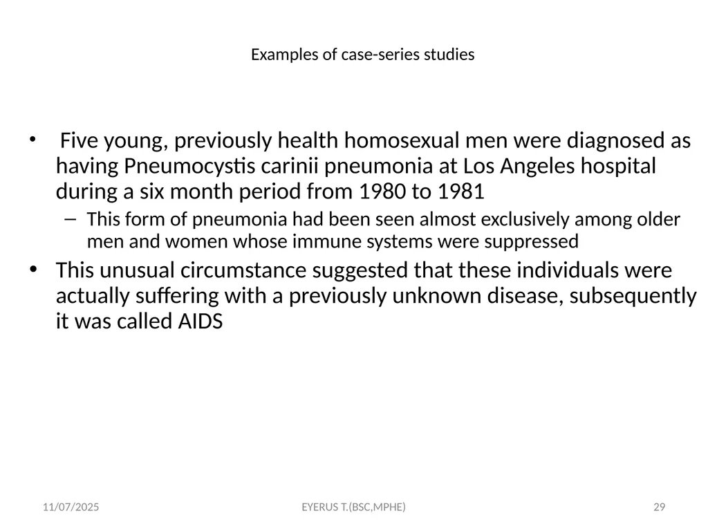 Epidemiological study designs 5/17/2020 EYERUS - slide 29 of 232