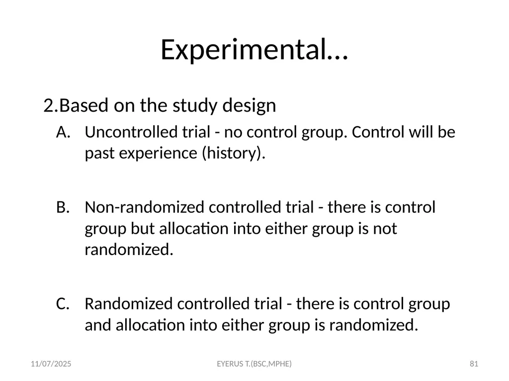 Epidemiological study designs 5/17/2020 EYERUS - slide 81 of 232