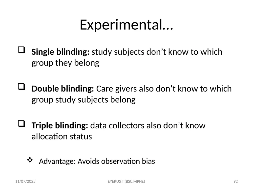 Epidemiological study designs 5/17/2020 EYERUS - slide 92 of 232