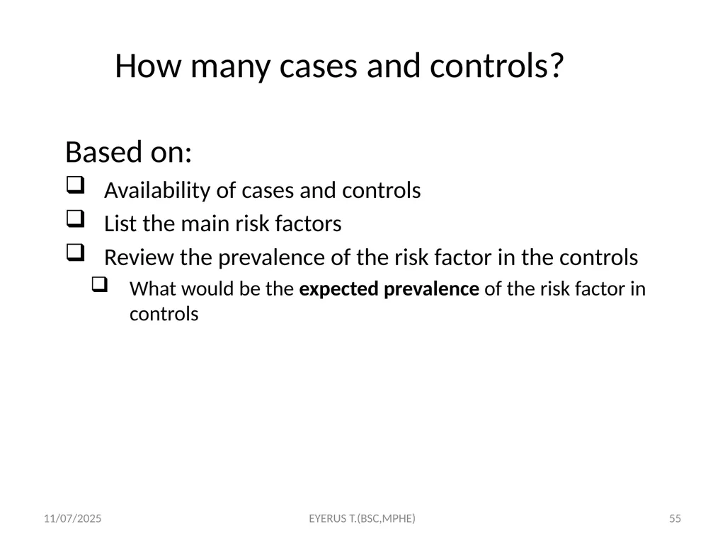 Epidemiological study designs 5/17/2020 EYERUS - slide 55 of 232