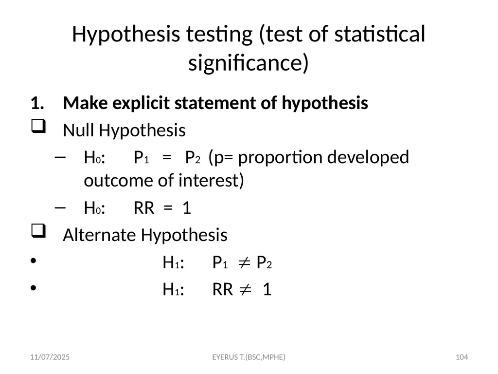 Epidemiological study designs 5/17/2020 EYERUS - slide 104 of 232