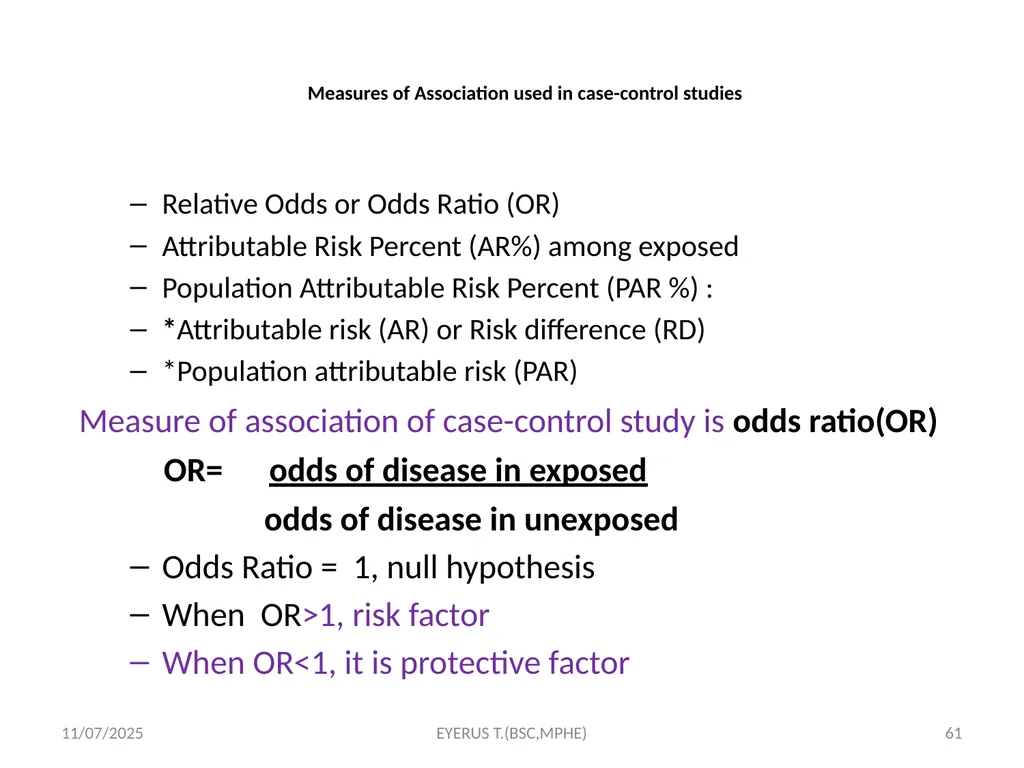 Epidemiological study designs 5/17/2020 EYERUS - slide 61 of 232