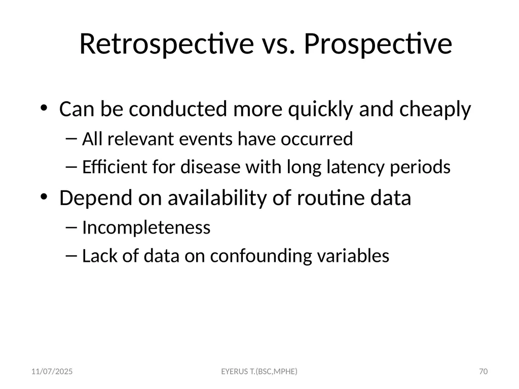 Epidemiological study designs 5/17/2020 EYERUS - slide 70 of 232