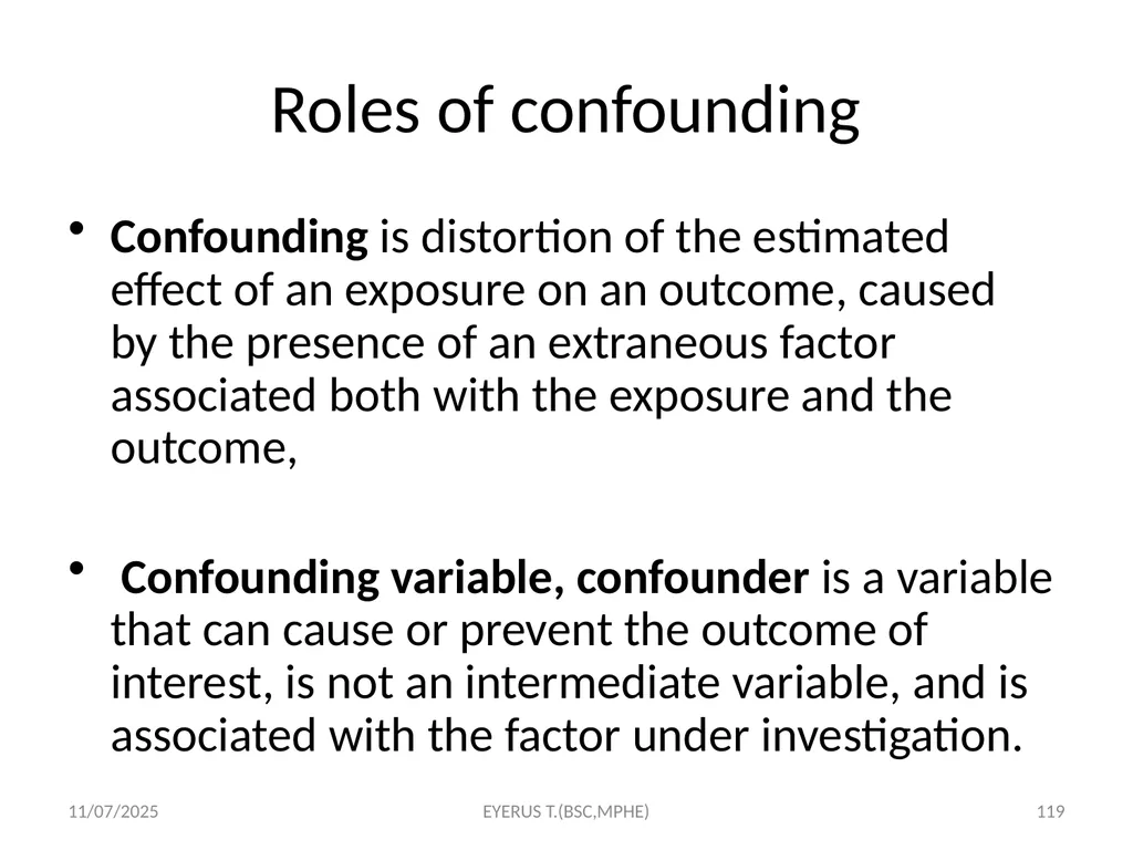 Epidemiological study designs 5/17/2020 EYERUS - slide 119 of 232
