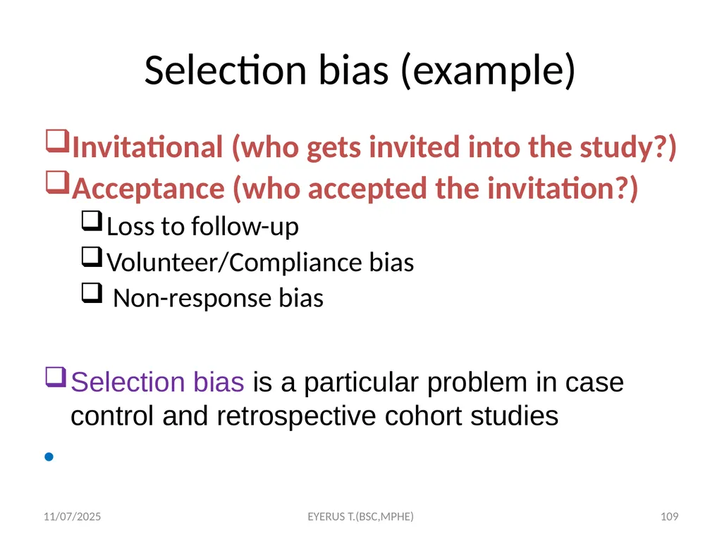 Epidemiological study designs 5/17/2020 EYERUS - slide 109 of 232