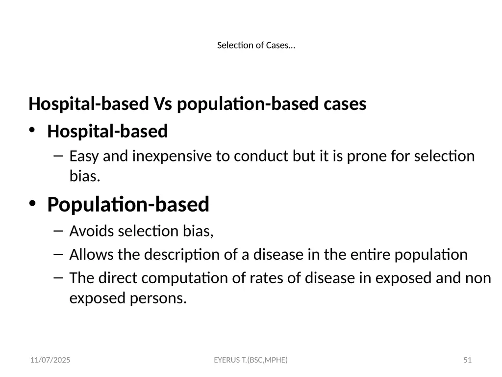Epidemiological study designs 5/17/2020 EYERUS - slide 51 of 232