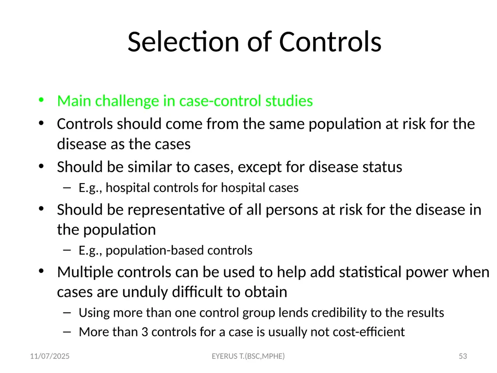 Epidemiological study designs 5/17/2020 EYERUS - slide 53 of 232